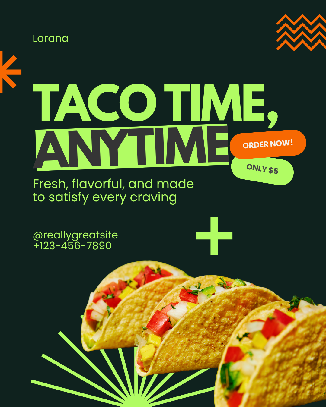 Taco time banner